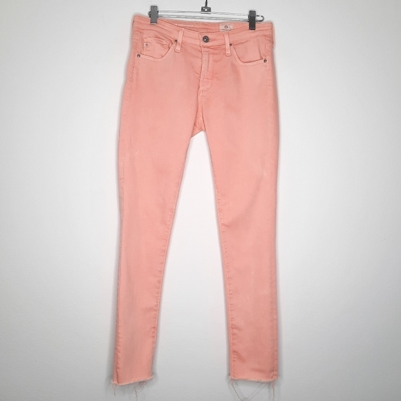 Adriano Goldschmied Salmon Pink The Legging Super Skinny Ankle 26R - Picture 2 of 7